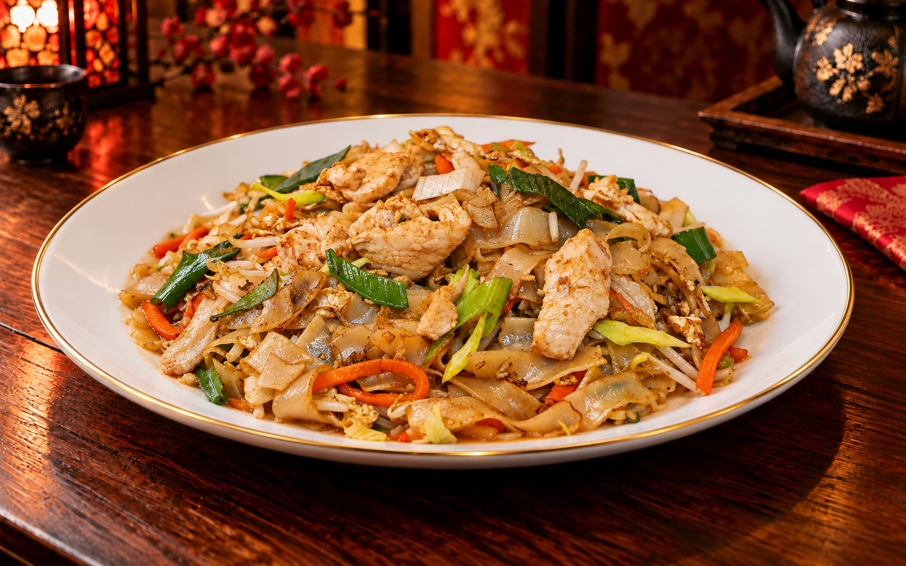 Phở xào gà